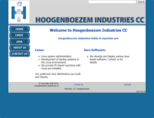 Tablet Screenshot of hoogenboezem.co.za